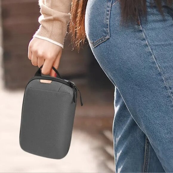 Waterproof Tech Organizer Green Travel Case - Electronics Organizer Bag Pouch - Picture 2 of 5